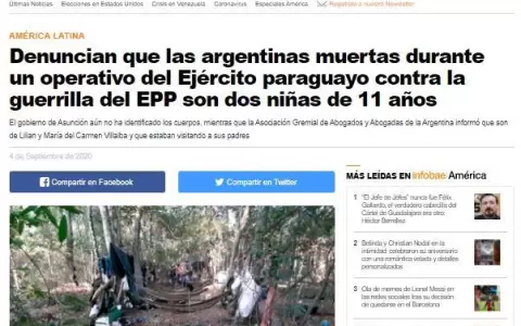 Prensa internacional se hace eco de muerte de ni�as en enfrentamiento