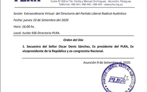 Convocan a directorio del PLRA para analizar "inutilidad"de Mario Abdo