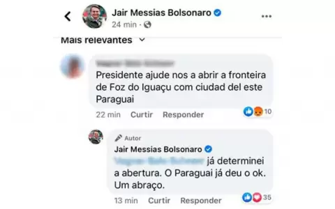 Bolsonaro dice que ya dio orden para habilitar frontera