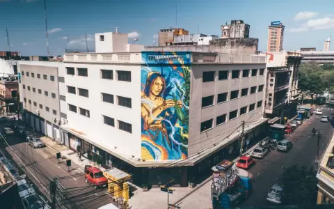 Un mural art�stico para el barrio Silvio Pettirossi