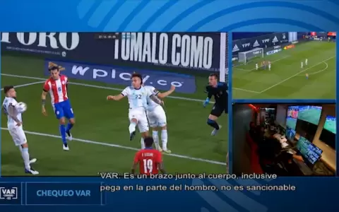 Las apreciaciones del VAR en el partido entre Paraguay y Argentina