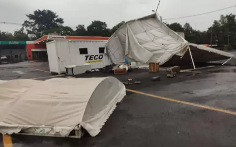 Puesto de hisopado en la Caminera qued� destrozado