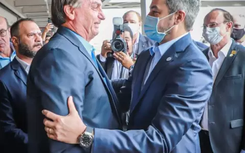 Mario Abdo y Jair Bolsonaro visitan obras del segundo Puente de la Integraci�n