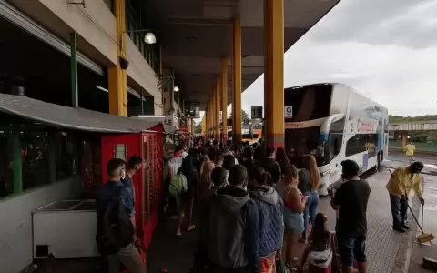 Intenso movimiento en la Terminal de �mnibus