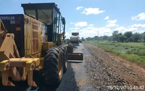 A mitad de conclusi�n la pavimentaci�n asf�ltica en San Pedro