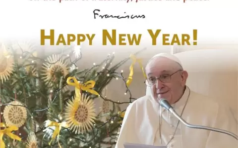 El papa Francisco desea Feliz A�o Nuevo