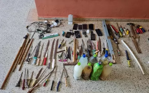 128 armas, drogas y celulares encuentran en cuatro centros penitenciarios