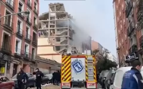 Explota edificio en Madrid, Espa�a