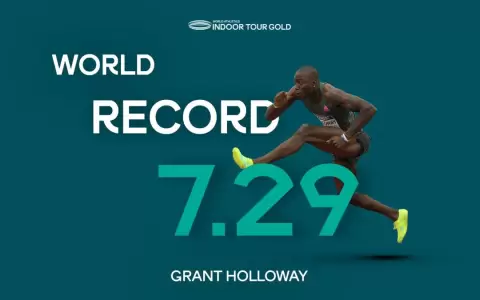 Grant Holloway establece r�cord mundial en 60 metros con vallas
