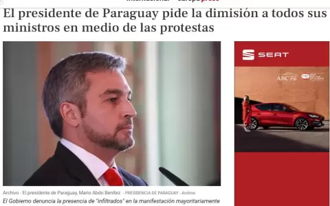 La repercusi�n internacional de la protesta ciudadana en Paraguay