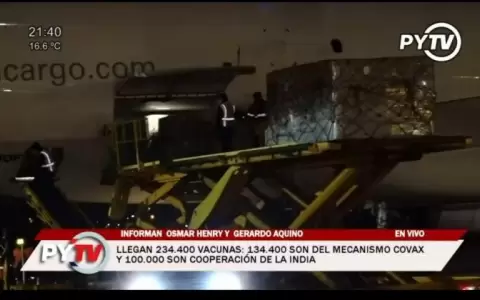 Hist�rico lote de vacunas arrib� al pa�s en simult�neo