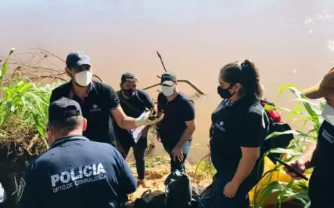 Hallan restos �seos a orillas del R�o Aquidab�n en zona de Horqueta