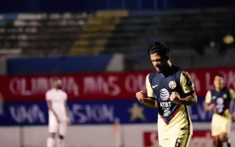 Sergio D�az marca el gol de la victoria ante Olimpia