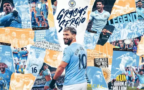 Dos goles de Kun Ag�ero en su despedida del Manchester City
