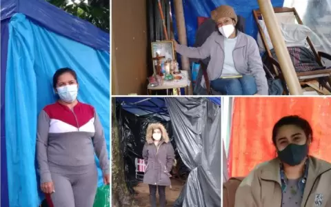 D�a de la Madre en las carpas: "el amor y la fe nos mantienen con fuerzas"
