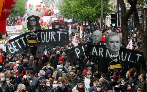 Marcha por el D�a del Trabajador en Francia dej� incidentes con la Polic�a y detenidos