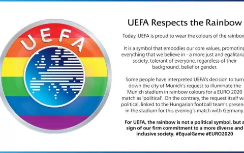 UEFA se viste con los colores del arco�ris, pero mantiene su decisi�n