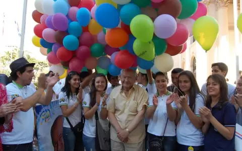 Artemio Bracho, en un homenaje en vida."
