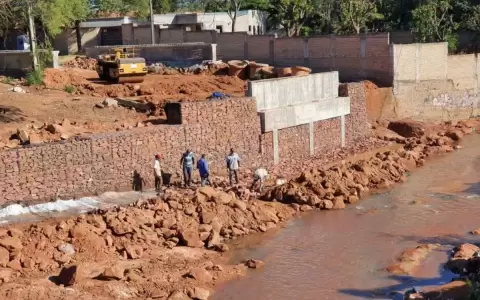 Con sostenido avance prosiguen obras en el segundo puente de San Antonio
