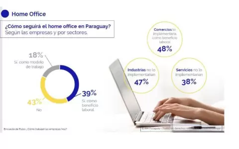 De 90 empresas consultadas, 57% est� dispuesta a sostener el home office tras la pandemia