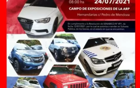 Autos de lujo en subasta de Senabico ma�ana
