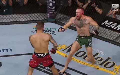 La impactante lesi�n de McGregor que le dio la victoria a Poirier