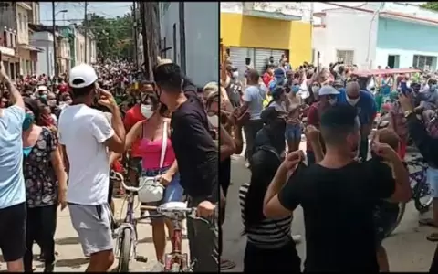 Miles de cubanos salen a las calles para protestar en medio de la grave situaci�n sanitaria