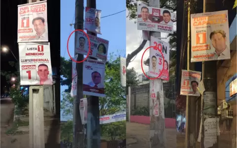 Candidatos ensucian la ciudad violando normativas de la ANDE