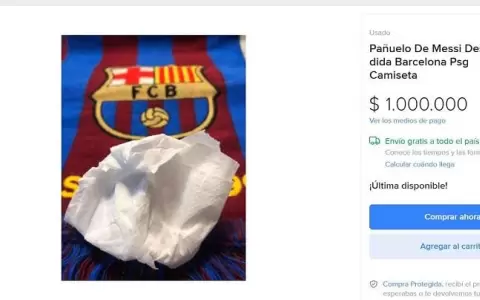 Ins�lito: ponen a la venta supuesto �pa�uelo con mocos de Messi�