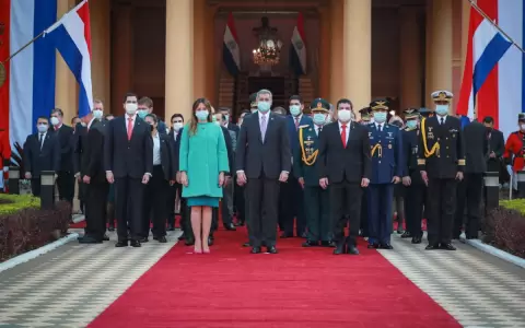 Homenaje por aniversario de Asunci�n en Palacio de Gobierno