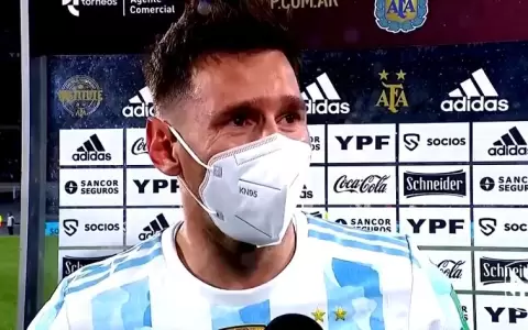 La emoci�n de Messi tras una noche que quedar� para la historia