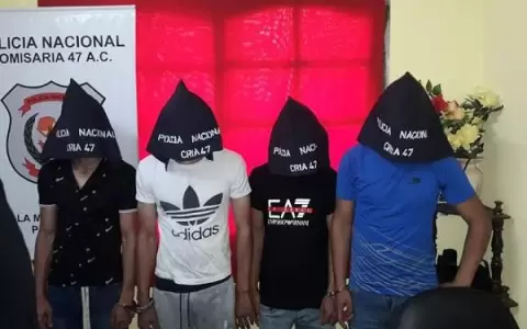 Detienen a cuatro hombres con armas y droga en Limpio