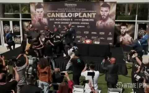 Conferencia de prensa de �lvarez y Plant termina a los golpes