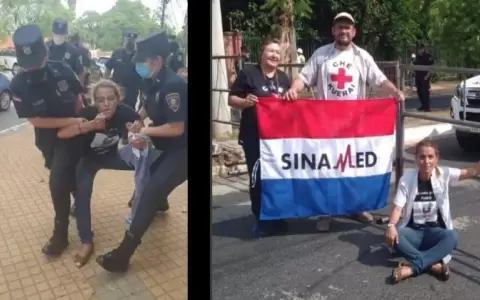 M�dica encadenada al port�n de Mburuvicha R�ga ser� imputada