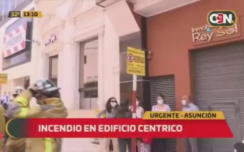 Otro incendio: evac�an edificio en el centro de Asunci�n