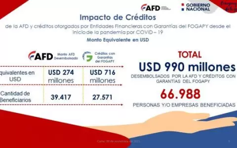 Estado respald� cr�ditos privados por casi USD 1.000 millones