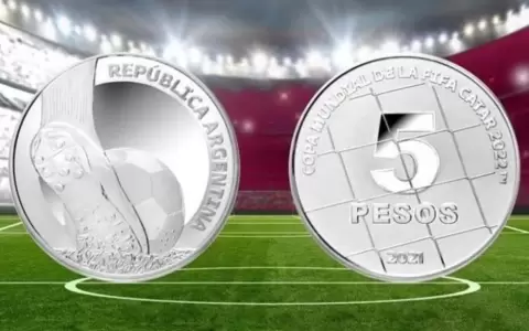 Banco Central de Argentina emiti� una moneda especial por el Mundial de Qatar
