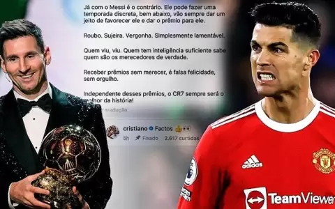 El apoyo de CR7 a una publicaci�n contra el Bal�n de Oro de Messi