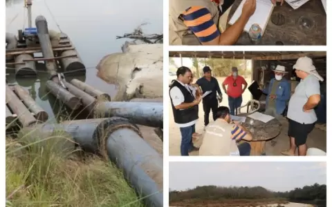 Senado constata extracci�n irregular en el r�o Tebicuary