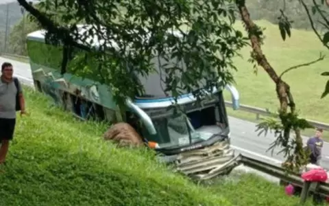 Colectivo que llevaba a varios paraguayos choca a siete autos en Santa Catarina