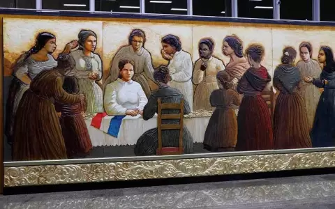Mural de Koki Ruiz en el Museo de Numism�tica del Banco Central