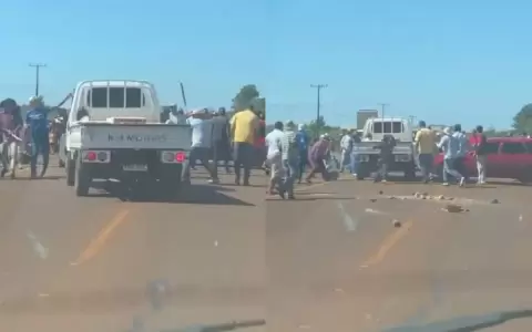 Cierre de rutas: agreden a conductor y destrozan su camioneta