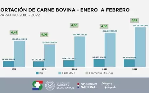 Exportaci�n c�rnica suma USD 235 millones