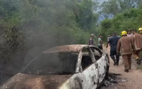 Hallan cad�ver en un veh�culo incinerado en zona del Ytoror�