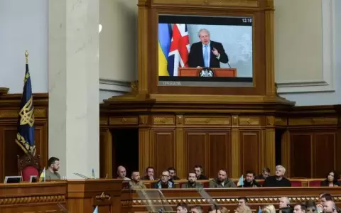 Boris Johnson anunci� al Parlamento de Ucrania un paquete de ayuda de 375 millones de d�lares