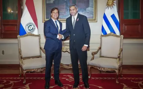 Abdo Ben�tez y Lacalle Pou mantuvieron una reuni�n bilateral en Palacio de Gobierno