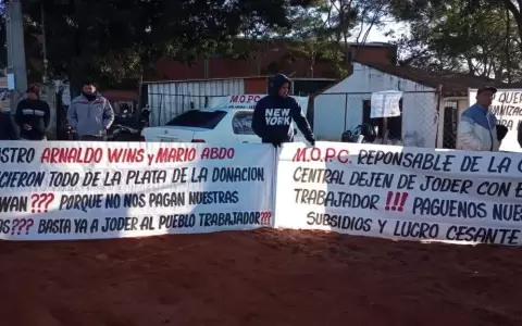Tres Bocas: frentistas vuelven a manifestarse en zona de obras