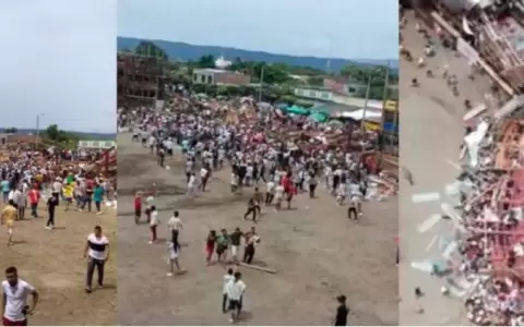 Colombia: conmoci�n por desplome de plaza de toros
