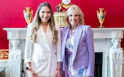 Jill Biden recibi� en la Casa Blanca a Fabiana Rosales, esposa de Juan Guaid�