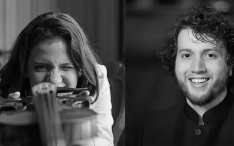 Constanza Mart�nez y Ernesto Estigarribia en concierto de la OSN